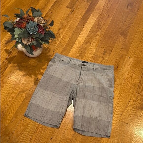 Fox Men's Racing Gray Checkered 5 Pocket Shorts - 34 - Picture 1 of 5